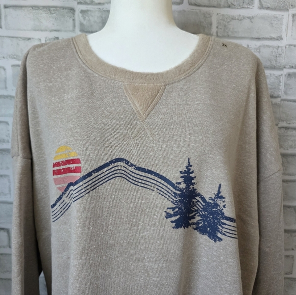 Angels Forever Young Graphic Sweatshirt 3X Beige, Eco-Friendly - Picture 4 of 12